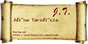 Jóna Tarzícia névjegykártya